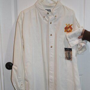 Men's white Lee Denim Collection TACOM longsleeved shirt. XL. New with tags.